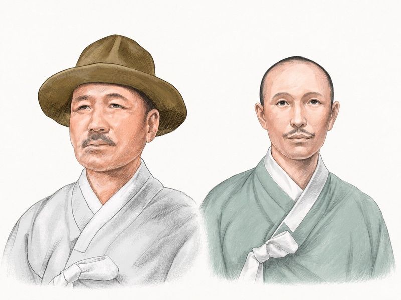 2026년 10월의 독립운동가로 선정된 (좌측부터) 이병기·신명균 선생. 국가보훈부 제공