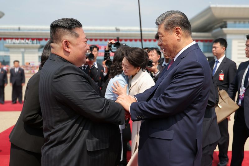 김정은 북한 노동당 총비서와 시진핑 중국 국가주석. 노동신문/뉴스1