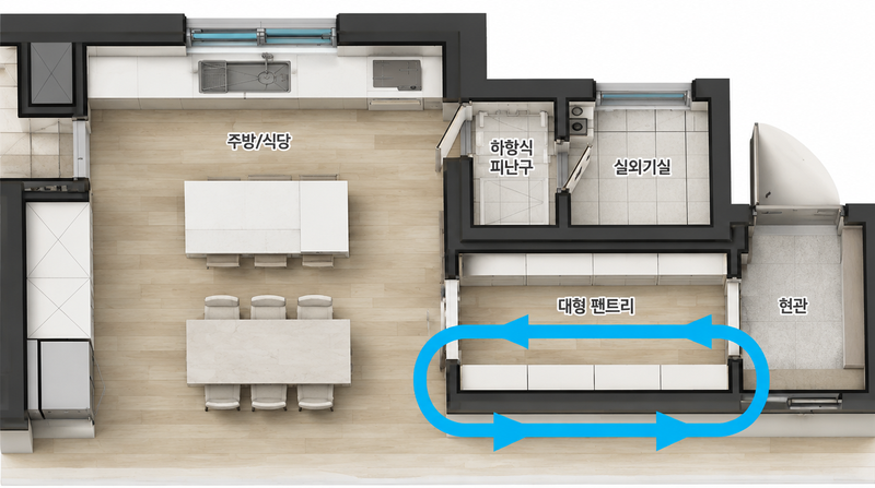 한화포레나, 라이프스타일 반영한 신규 평면 개발…주방·수납공간 확 키운다