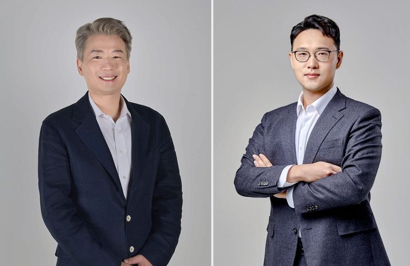 네이버웹툰 김용수 공동대표(왼쪽)와 김규남 공동대표. 네이버웹툰 제공