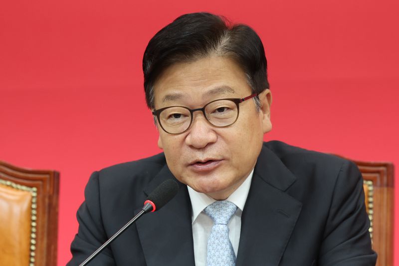 정점식 국민의힘 원내대표가 1일 오전 서울 여의도 국회에서 열린 최고위원회의에서 발언을 하고 있다. 2026.10.1 ⓒ 뉴스1 황기선 기자