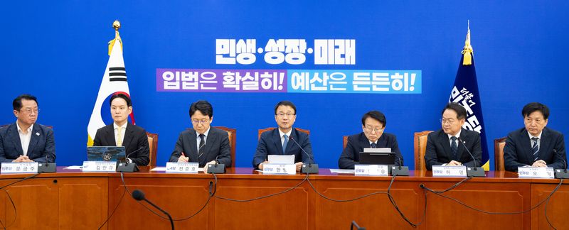 한병도 더불어민주당 원내대표가 1일 서울 여의도 국회에서 열린 정책조정회의에서 발언하고 있다. 2026.10.1 ⓒ 뉴스1 유승관 기자