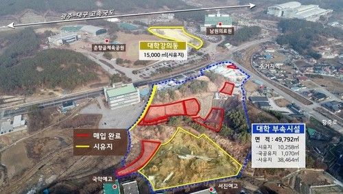 전북 남원시가 매입한 국립의전원 부지 현황 (출처=연합뉴스)