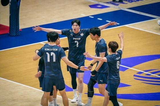 남자 배구 대표팀. FIVB 홈페이지 캡처