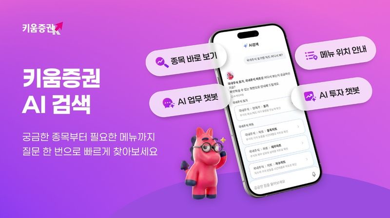 '전문용어 몰라도 메뉴 찾아' 키움증권, MTS내 AI 검색 출시 (출처=연합뉴스)