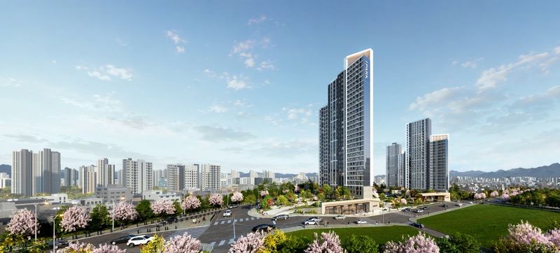 부산 연산13구역 주택재개발정비사업 투시도. IPARK현대산업개발 제공