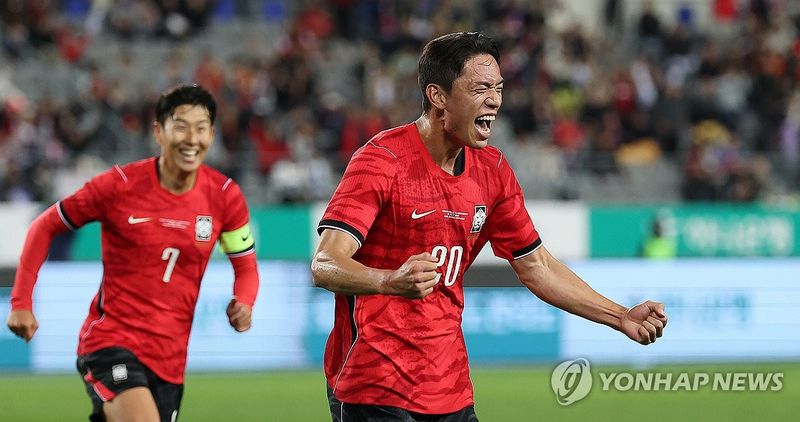 골 넣고 기뻐하는 오세훈 (출처=연합뉴스)
