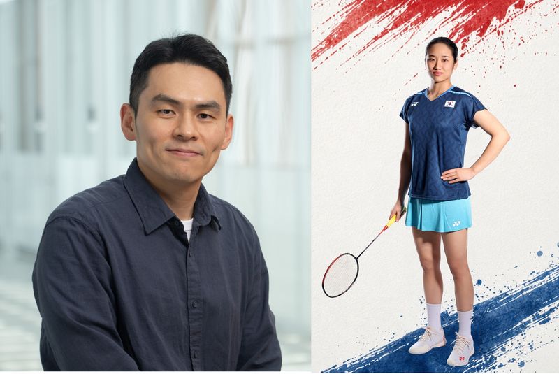 김도형 교수(왼쪽), 안세영 선수(오른쪽). 포니정재단 제공