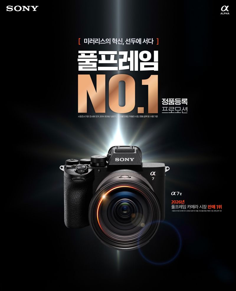 소니코리아는 7일부터 12월 9일까지 풀프레임 카메라 및 렌즈 제품을 대상으로 정품등록 프로모션을 실시한다. 소니코리아 제공