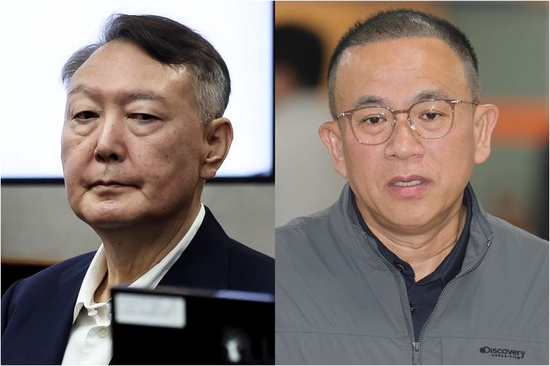 윤석열 전 대통령(왼쪽)과 명태균씨. 연합뉴스