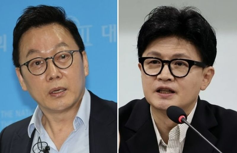 정봉주 더불어민주당 당대표 기획특보(왼쪽), 한동훈 무소속 의원./사진=뉴시스, 뉴스1