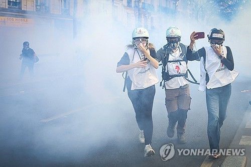 파리 학생 시위 현장 (출처=연합뉴스)