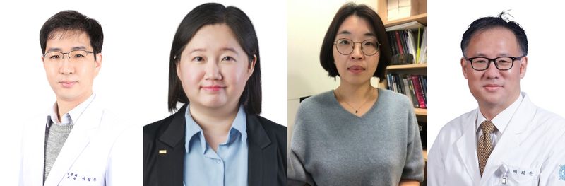 고려대 구로병원 신경과 이건주 교수, 순천향대학교 의료IT공학과 황정은 교수, 분당서울대병원 신경과 김성은·배희준 교수(왼쪽부터)