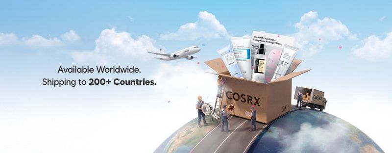 글로벌 더모 코스메틱 브랜드 '코스알엑스(COSRX)'가 기존 미국과 캐나다 등 북미 시장 위주로 운영한 자사몰 배송 서비스를 200여 개국으로 확대한다. 사진=코스알엑스(COSRX)