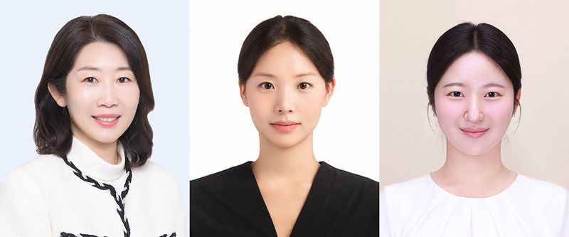 경희대 간호과학대학 김주희 교수 연구팀이 모유를 통한 영아의 과불화화합물 노출을 개인별로 추정하고, 2018년과 2023년 국내 출생 코호트의 노출 변화를 분석했다. 사진 왼쪽부터 김주희 교수, 곽정민, 정지수 연구원. 경희대 제공