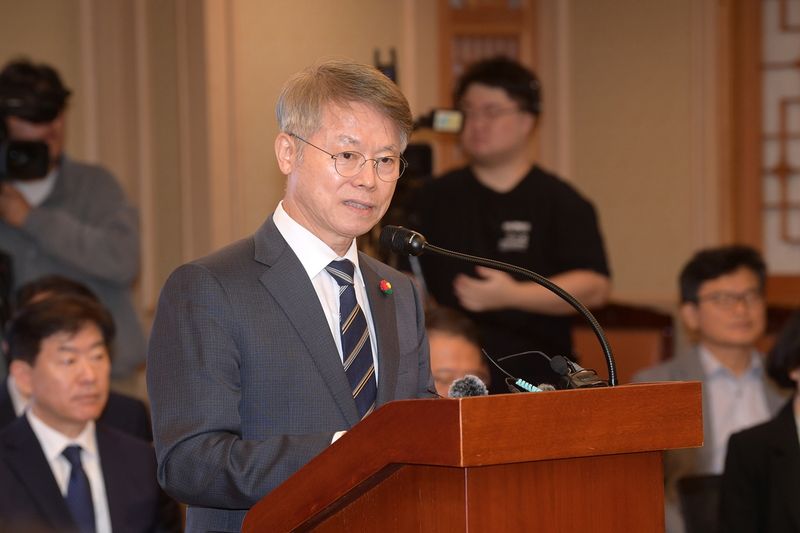 취임 100일 기자회견하는 민형배 시장 (출처=연합뉴스)