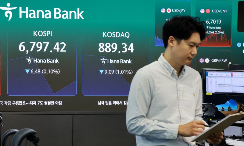 8일 서울 중구 하나은행 본점 딜링룸 전광판에 코스피 등 시황이 표시되고 있다. 사진=뉴스1