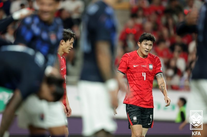 [서울=뉴시스]축구대표팀 수비수 김민재. (사진=대한축구협회 제공)
