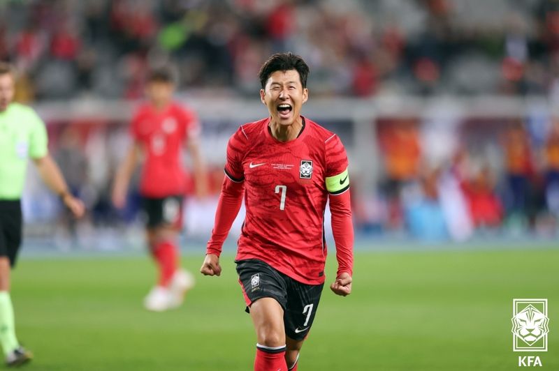축구대표팀 주장 손흥민. 사진=대한축구협회 제공