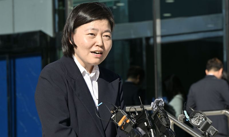 [전남광주=뉴시스] 양시원 기자 = 임은정 광주지방중대범죄수사청장이 6일 오전 전남광주 북구 광주지방중수청에서 도어스테핑을 열고 발언하고 있다. 2026.10.06 goodwrite97@newsis.com