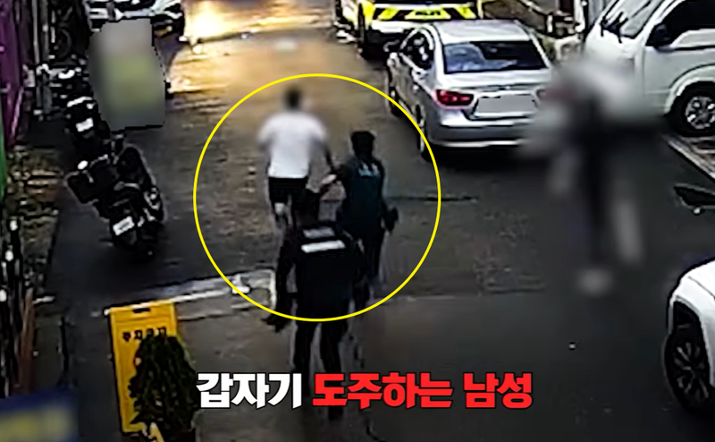 지난 8월 15일 경기 안양에서 지명수배자가 경찰을 피해 도주하고 있다./사진=유튜브 채널 '대한민국 경찰청' 캡처