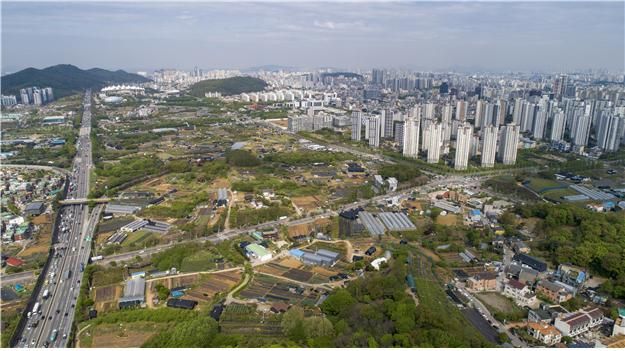 12일부터 손실보상 절차가 시작되는 인천 구월2 공공주택지구 전경. 인천도시공사(iH) 제공.