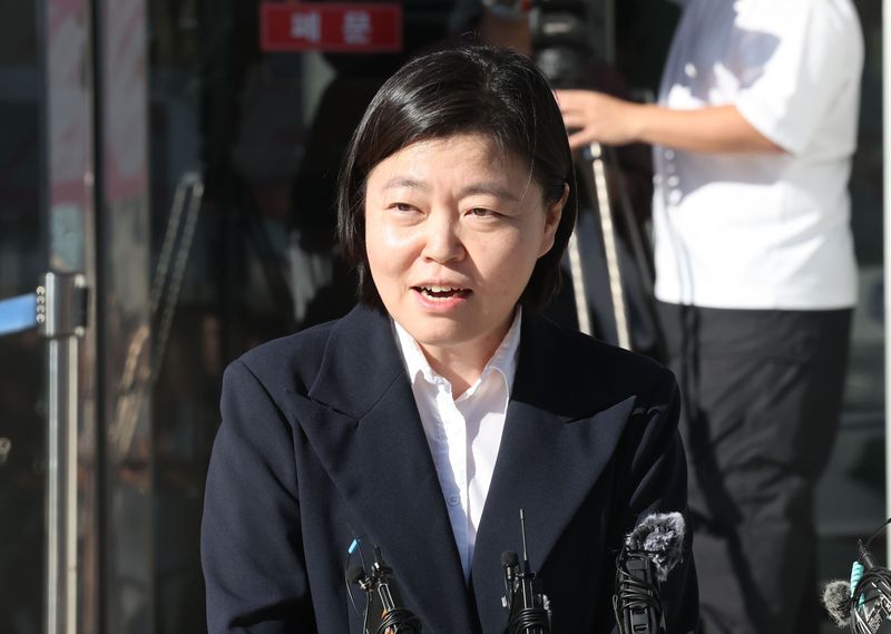 임은정 광주지방중대범죄수사청장이 6일 오전 전남광주 북구 중흥동 청사에서 도어스테핑하며 취재진의 질문에 답하고 있다. 2026.10.6 ⓒ 뉴스1 박지현 기자