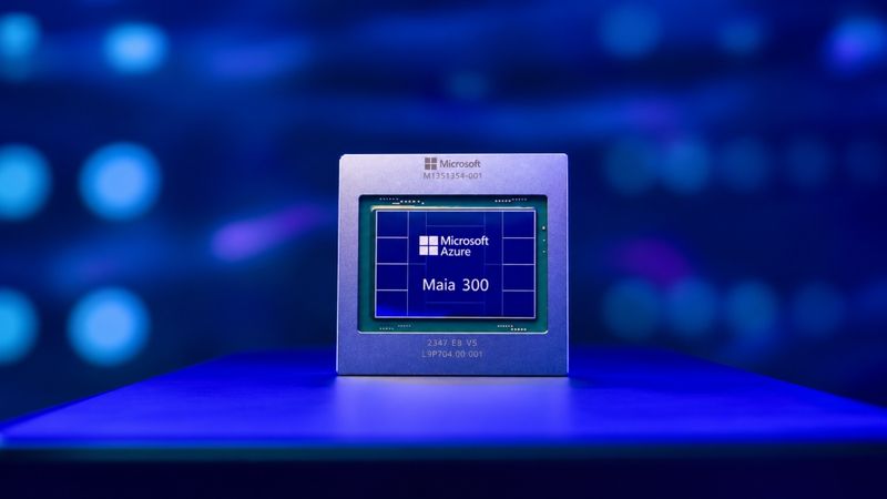 마이크로소프트(MS) 자체 인공지능(AI) 가속기 '마이아 300' 이미지. MS 제공