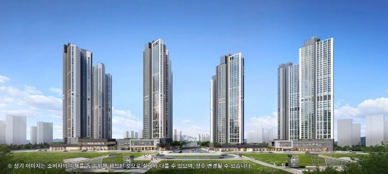 시티건설이 오는 10월 공급하는 'GTX 운정중앙역 시티프라디움' 투시도. 아파트 944세대와 상업시설 171실로 구성된 복합 주거 단지다. /사진=시티건설