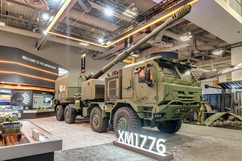 한화에어로스페이스가 미국 워싱턴DC에서 열린 미국 육군협회 연례 전시회 'AUSA 2026'에서 XM1776을 공개했다. 사진=한화에어로스페이스 제공