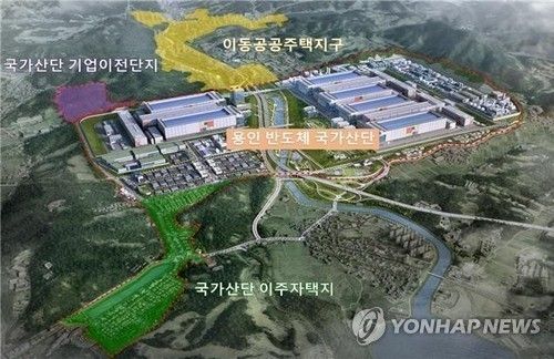 삼성전자 반도체 생산라인 들어설 용인 반도체국가산단 조감도 (출처=연합뉴스)