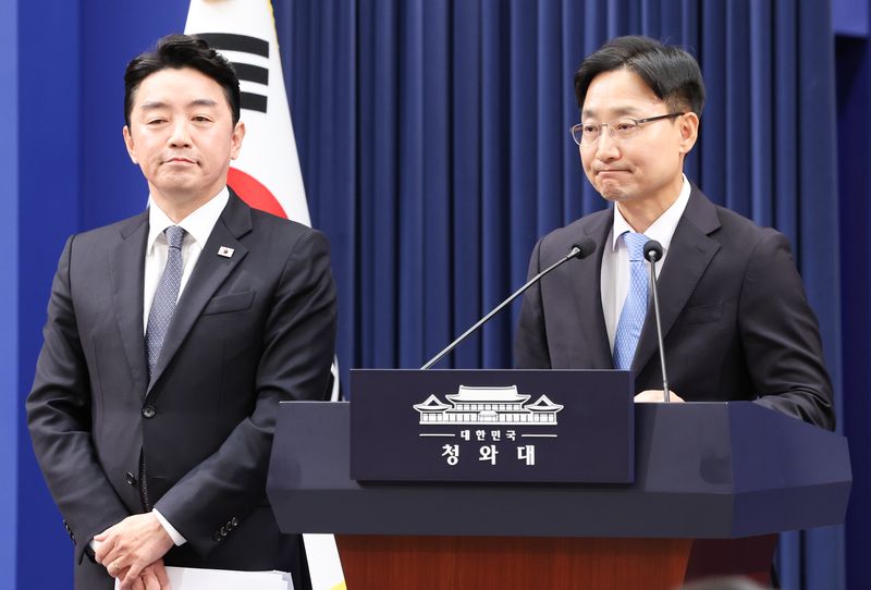임광현 신임 대통령비서실장이 14일 청와대 춘추관에서 열린 인선 발표에서 인사말을 하고 있다. 이재명 대통령은 이날 강훈식 대통령비서실장 후임으로 임광현 국세청장을 임명했다. 뉴스1