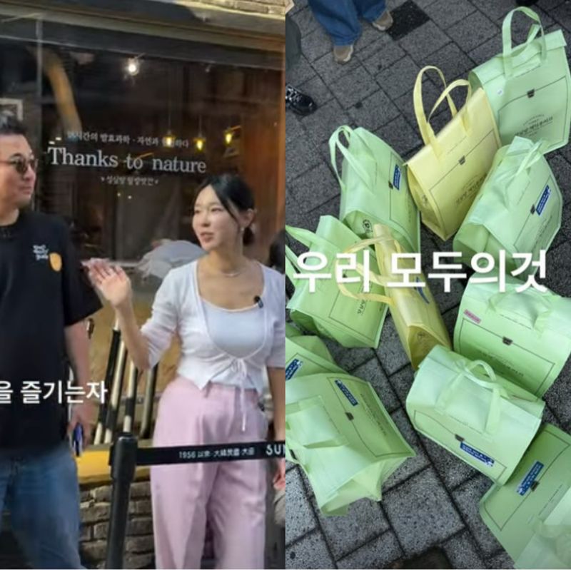 [서울=뉴시스] 이지혜와 남편 문재완이 성심당에서 웨이팅을 하는 모습이다. (사진= 이지혜 SNS 캡처) 2026.10.14. photo@newsis.com *재판매 및 DB 금지