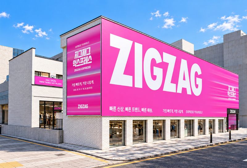 서울 성수동에서 열리는 지그재그 팝업 매장 '지그재그 익스프레스' 랜더링 이미지. 카카오스타일 제공