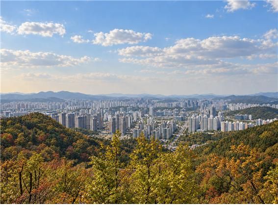 원수산 전망대에서 본 행복도시 세종
