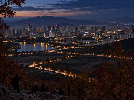 전월산 전망대에서 본 행복도시 세종 야경