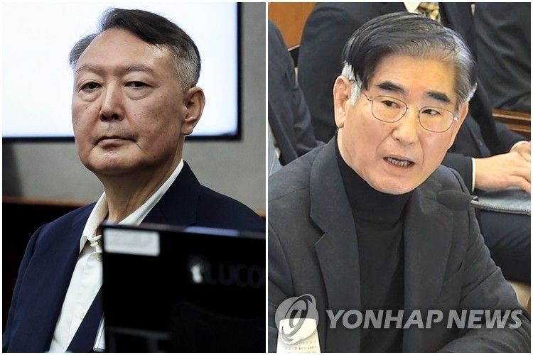 윤석열 전 대통령(왼쪽)과 김용현 전 국방부 장관 (출처=연합뉴스)