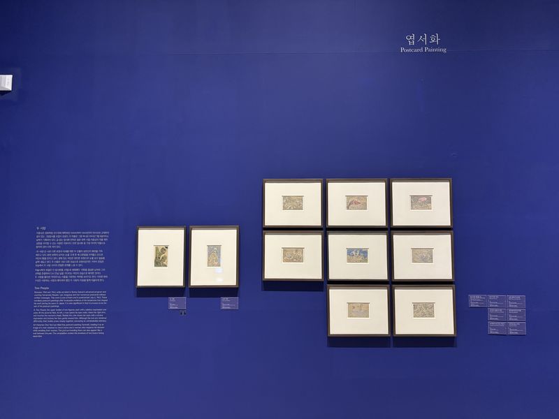 엽서화. 울산시립미술관 전시회 ‘끝내지 못한 이야기-국민화가 이중섭’ 사진=최수상 기자