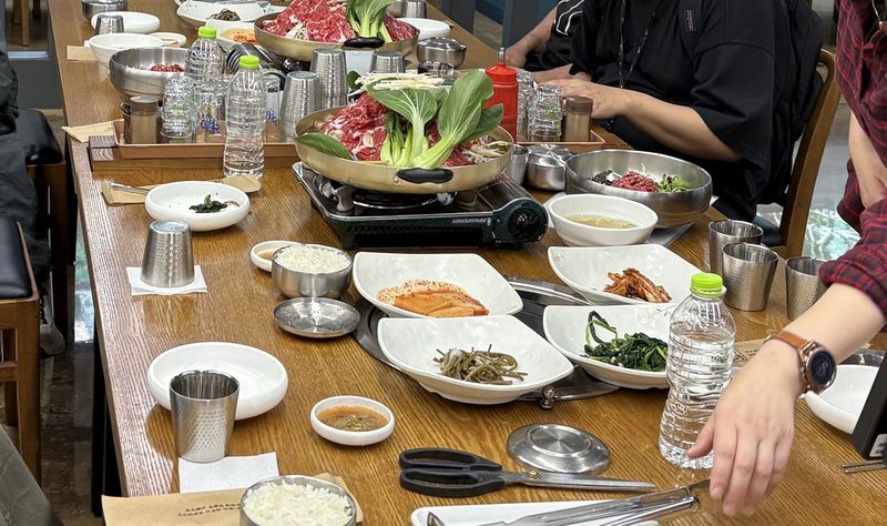 식사 당시 모습./사진=연합뉴스