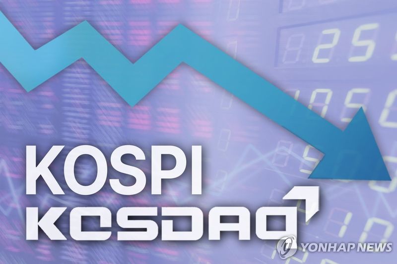 코스피·코스닥 하락 (PG) (출처=연합뉴스)