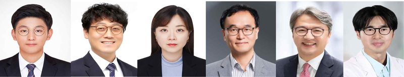 왼쪽부터 건국대 여한철 박사, 원광대 이승재 교수, 원광대 곽소정 교수, 건국대 조쌍구 교수, 서울대 김수웅 교수, 서울대 조민철 교수.