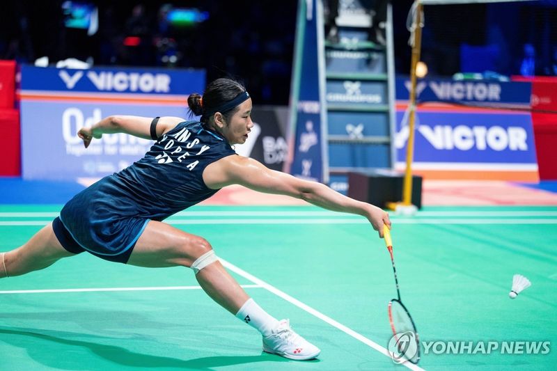 안세영의 덴마크오픈 결승전 경기 모습. (출처=연합뉴스)