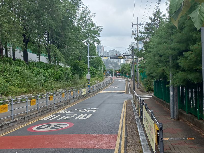용인 언동초·중학교 통학로. 용인시 제공