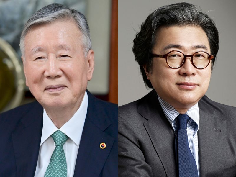 이중근 부영그룹 회장(왼쪽)과 조정호 메리츠 회장 /사진=뉴스1