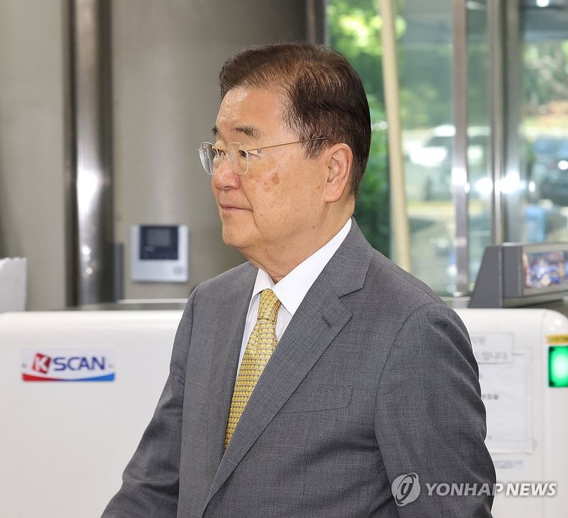법정 향하는 정의용 전 국가안보실장 (출처=연합뉴스)