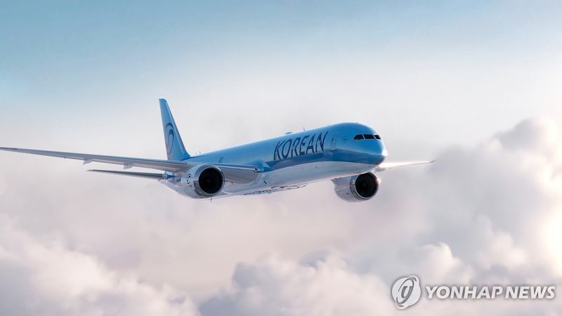 대한항공 신형 보잉 B787-10 항공기 연합뉴스
