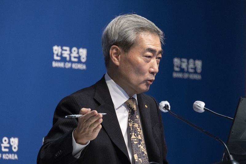 신현송 한국은행 총재가 22일 서울 중구 한국은행에서 열린 금융통화위원회 통화정책방향 기자간담회에서 발언하고 있다. 뉴시스