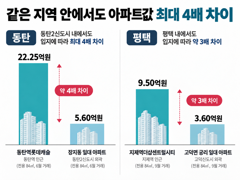 "같은 지역인데 집값 차이 최대 4배"…지제역·동탄역 집값 강세