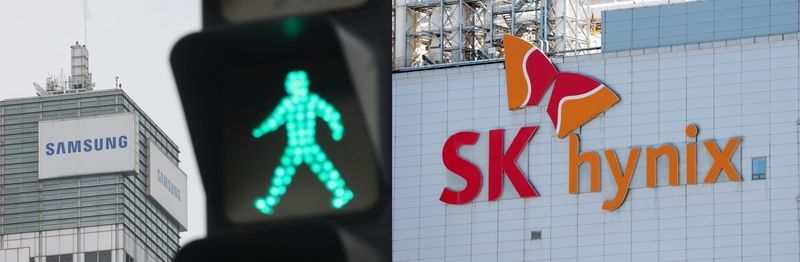삼성전자와 SK하이닉스 본사. 뉴스1
