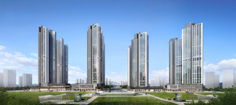 경기도 파주시 운정3지구에 들어서는 'GTX 운정중앙역 시티프라디움'. 시티건설은 해당 아파트 3단지와 4단지를 합쳐 아파트 944가구와 상업시설 171실을 분양한다. /사진=시티건설